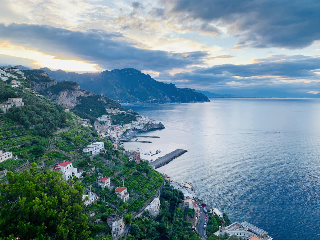 Blick auf Amalfi Stadt